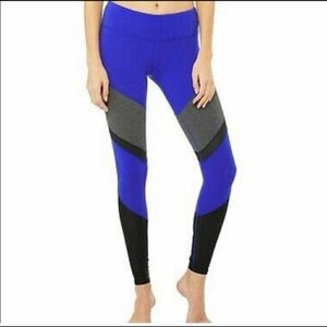 ALO Yoga Women's Leggings - Blue, Gray, and Black